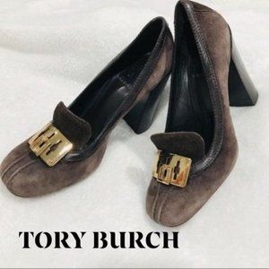 Pre-loved AUTHENTIC Tory Burch Brown Suede Heels